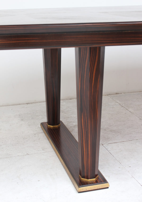 Large French Art Deco Macassar Ebony Table by Dominique - Image 10