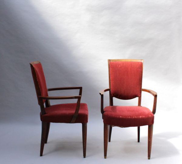 Set of 8 Fine French Art Deco Dining Chairs by Jules Leleu - Image 5