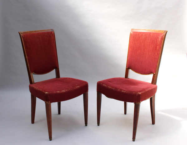 Set of 8 Fine French Art Deco Dining Chairs by Jules Leleu - Image 2