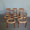Set of 8 Fine French Art Deco Dining Chairs by Jules Leleu
