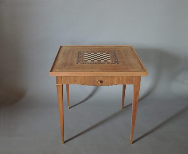 Fine French Art Deco Palisander Game Table by Jules Leleu - Image 9