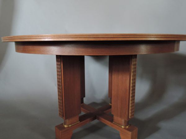 Fine French Art Deco Extendable Round Dining Table by Jules Leleu - Image 7