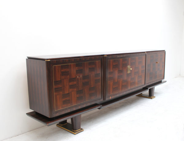 Large French Art Deco Macassar Ebony Table by Dominique - Image 15