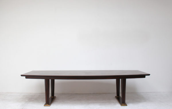 Large French Art Deco Macassar Ebony Table by Dominique - Image 2