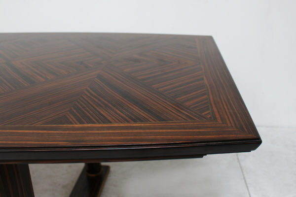 Large French Art Deco Macassar Ebony Table by Dominique - Image 12