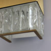 A Fine French Art Deco Bronze and Slabs Glass Sconce by Jean Perzel