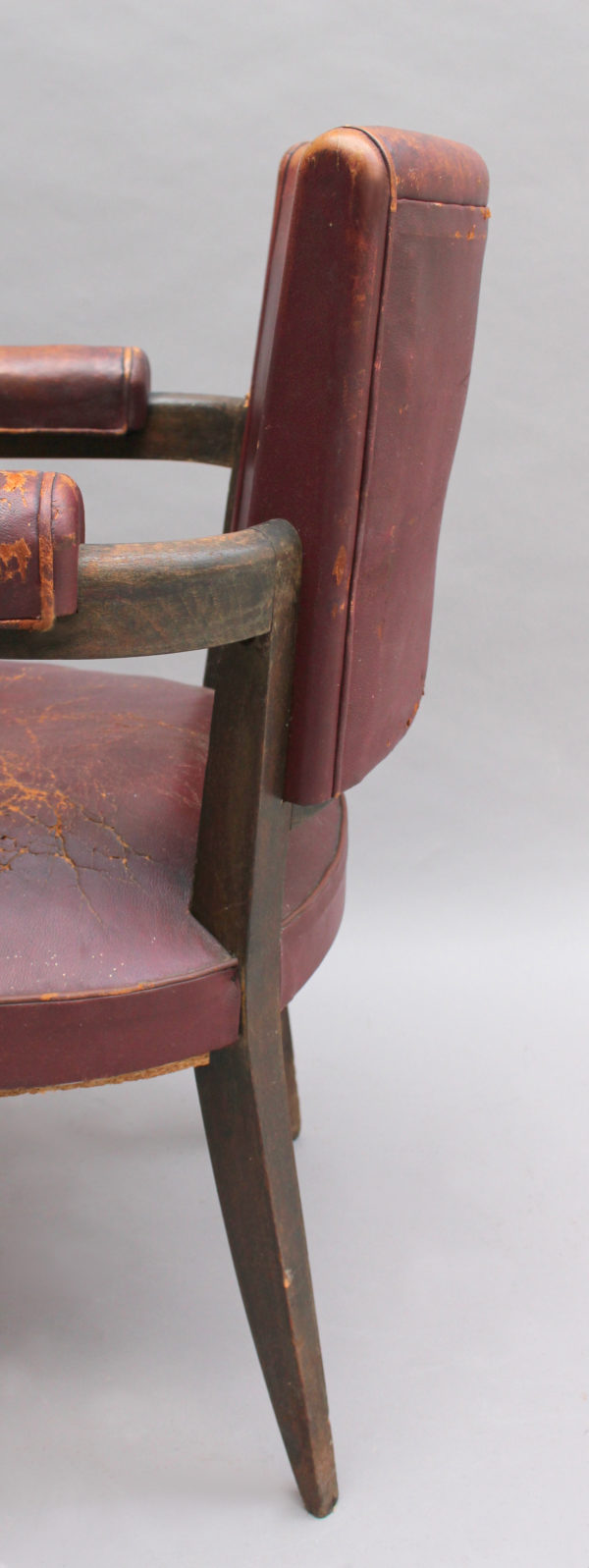 A fine French Art Deco Beech Desk Chair - Image 9