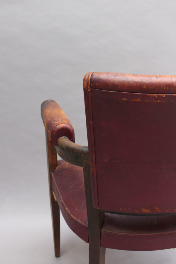 A fine French Art Deco Beech Desk Chair - Image 6