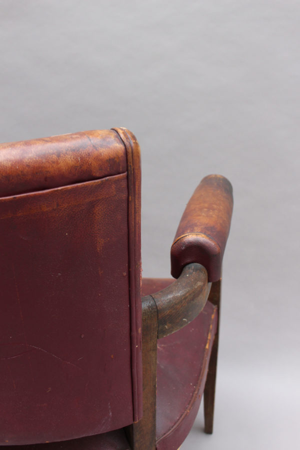 A fine French Art Deco Beech Desk Chair - Image 7