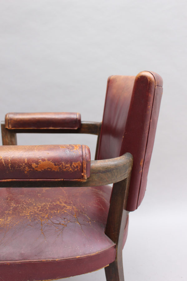 A fine French Art Deco Beech Desk Chair - Image 8