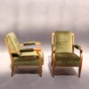 Pair of Fine French Art Deco Cherry Armchairs by Jules Leleu
