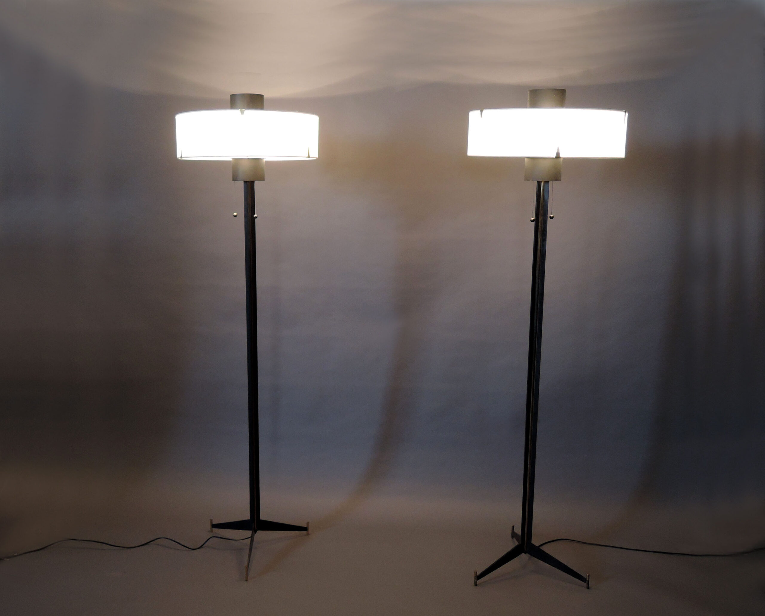 2 Fine French 1960s "Television" Floor Lamps by Arlus - Image 2