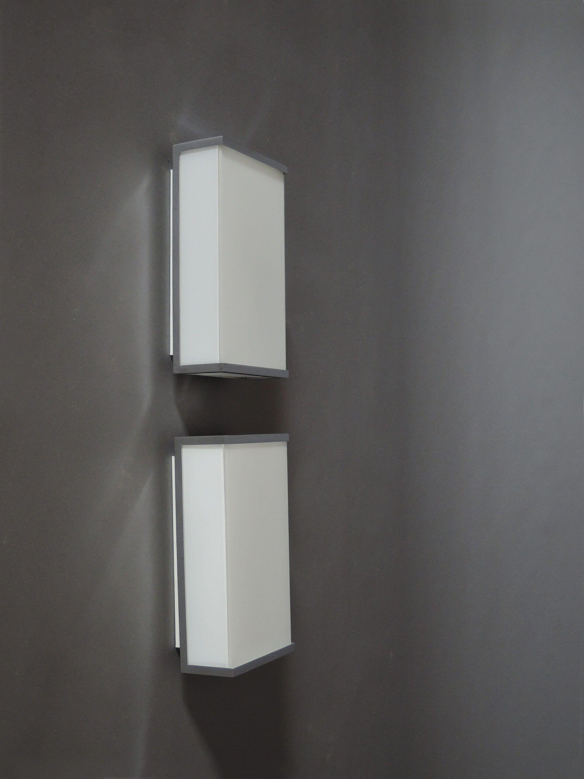 Pair of Small Fine French Art Deco Rectangular Flush Mounts by Perzel - Image 3