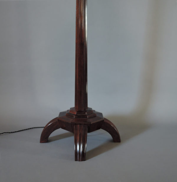 A Fine French Art Deco Rosewood Floor Lamp - Image 9