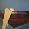 Fine French 1950s Rosewood and Sycamore Side Table / Magazine Rack