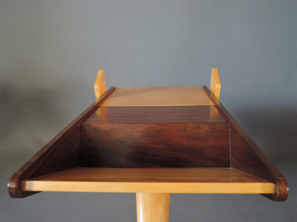 Fine French 1950s Rosewood and Sycamore Side Table / Magazine Rack - Image 5