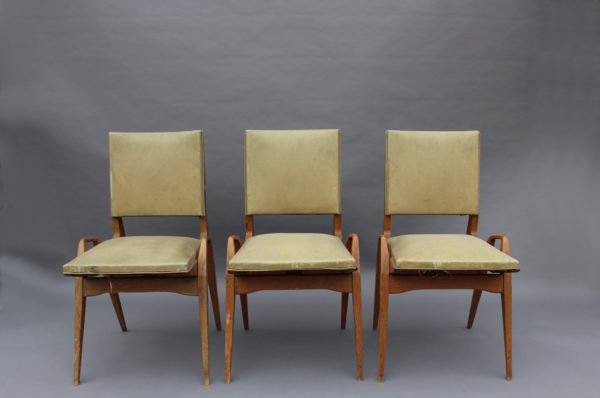 3 French 1950s Oak Chairs by Ségalot - Image 13