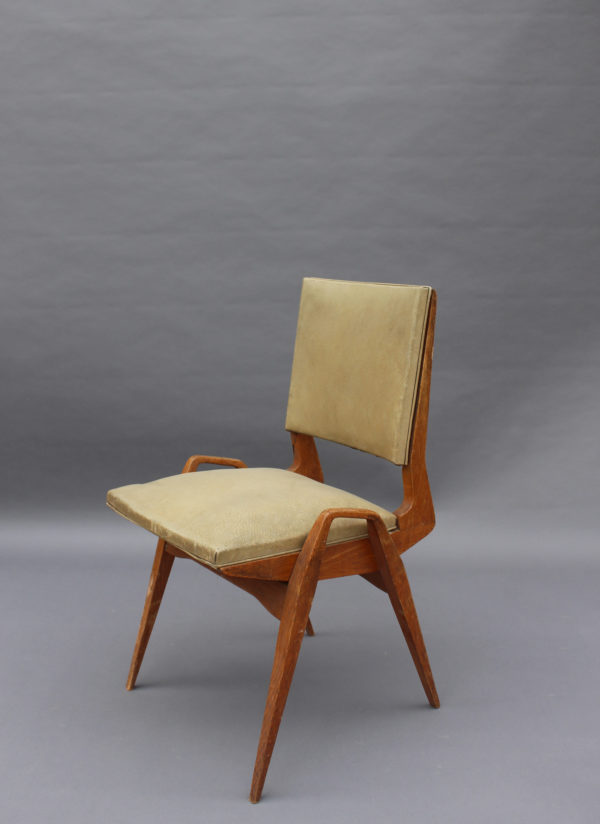 3 French 1950s Oak Chairs by Ségalot - Image 4