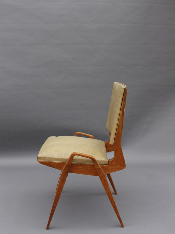 3 French 1950s Oak Chairs by Ségalot - Image 5