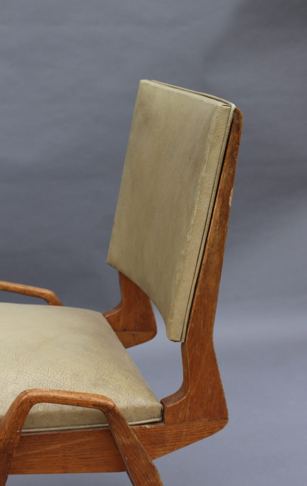 3 French 1950s Oak Chairs by Ségalot - Image 8