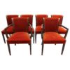 Set of 6 Fine Art Deco Chairs by De Coene (4 Side and 2 Arm)