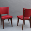 Set of 6 Fine French Mid-century Oak Chairs