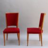 Set of 4 French Art Deco Oak Dining Chairs