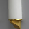 French Art Deco Semi Cylinder Glass and Bronze Sconces by Jean Perzel