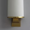 French Art Deco Semi Cylinder Glass and Bronze Sconce by Jean Perzel