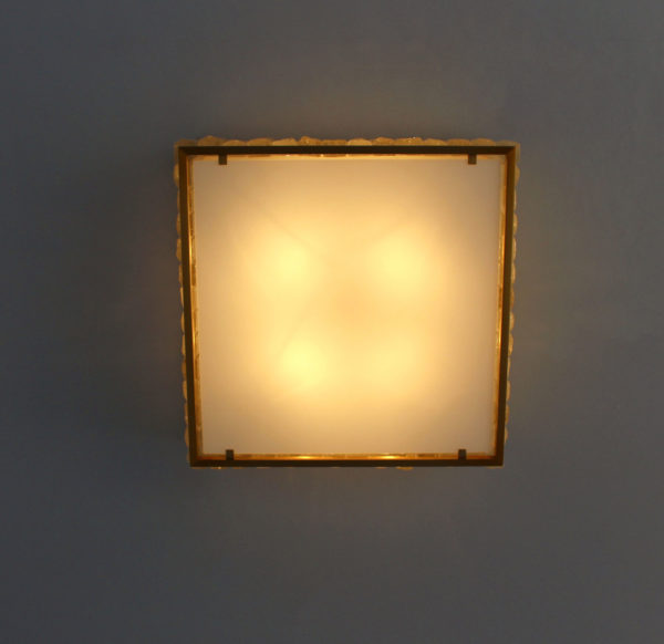 Fine 1950's Brass and Glass Square "Queen Necklace" Ceiling Light by Perzel - Image 10