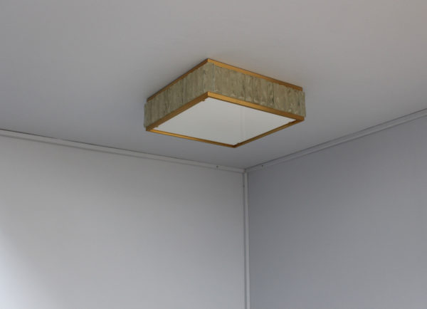 Fine 1950's Brass and Glass Square "Queen Necklace" Ceiling Light by Perzel - Image 7