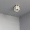 Fine French Art Deco Glass and Bronze Cubic Ceiling Light by Perzel