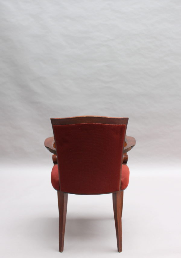 Fine French Art Deco Mahogany Armchair by Jules Leleu - Image 5