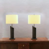 Pair of French 1970's Metal Table Lamps