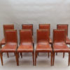 Set of 8 Fine French art Deco Dining Chairs by Albert Guenot for 