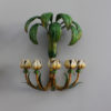 Pair of French 1950s Tole Palm Tree Sconces