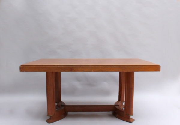 A fine French Art Deco Rectangular Oak Dining Table - Image 4