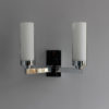 3 Fine French 1960s Chrome and Glass Sconces by Perzel