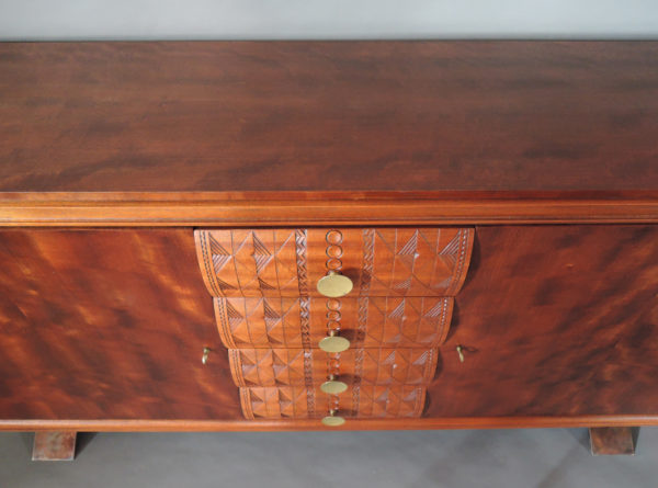 Fine French Art Deco Mahogany Sideboard by Albert Guenot for "Pomone" - Image 10