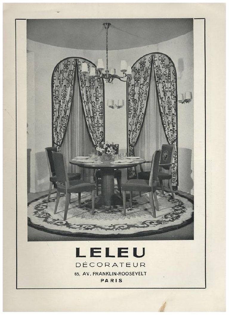 4 Fine French Art Deco Armchairs by Jules Leleu - Image 5