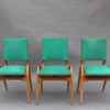 Set of 16 French 1950s Beech Chairs by Ségalot