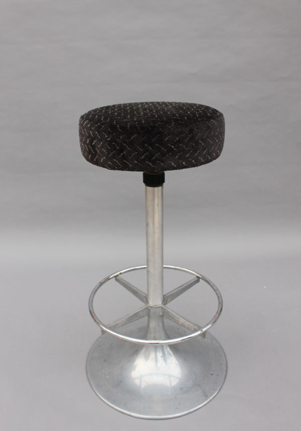 A Pair of 1960's Aluminum Bar Stools - Image 4