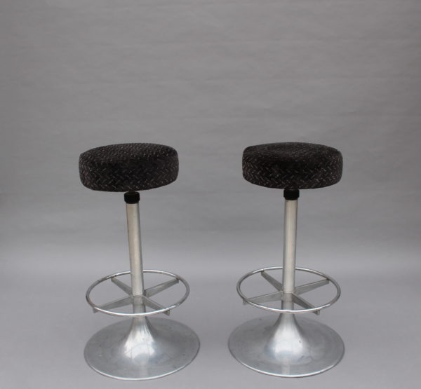 A Pair of 1960's Aluminum Bar Stools - Image 8