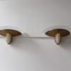 A Pair of Fine French Art Deco Bronze and Hand Cut Glass Sconces by Jean Perzel