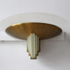 A Pair of Fine French Art Deco Bronze and Hand Cut Glass Sconces by Jean Perzel