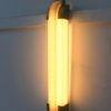 Fine French Art Deco Vertical Wall Light in Bronze and Glass by Jean Perzel
