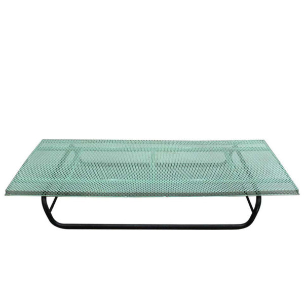French 1950s Perforated Metal Coffee Table in the Style of Mathieu Mategot