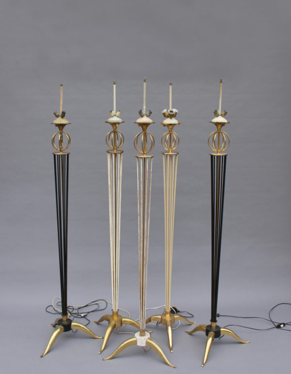 5 French 1950's Floor Lamps by Arlus (2 available) - Image 2