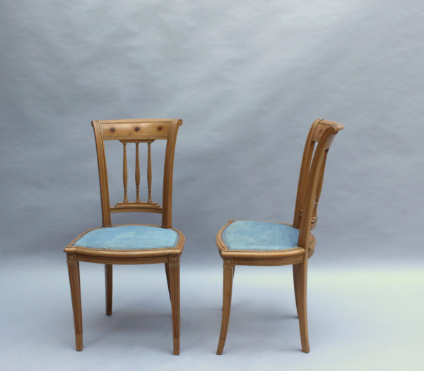 2 Fine French Art Deco Chairs by R. Damon & Bertaux (Matching Desk available) - Image 3