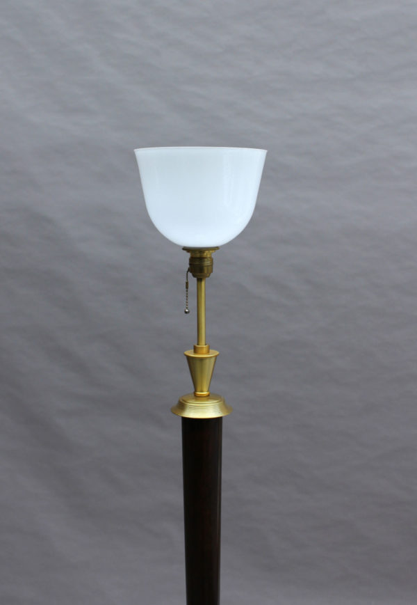 Fine French Art Deco Patinated Brass Floor Lamp - Image 14